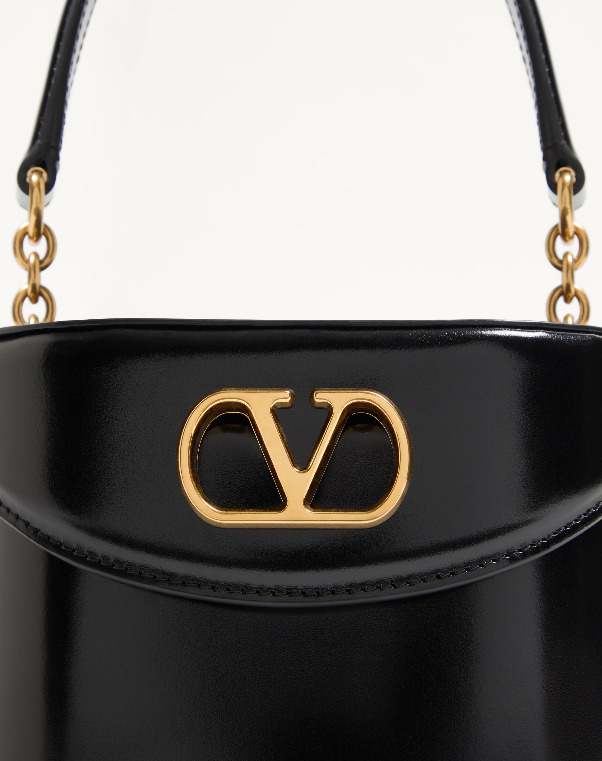 VALENTINO GARAVANI VAIN VANITY BAG IN SHINY CALFSKIN - 8