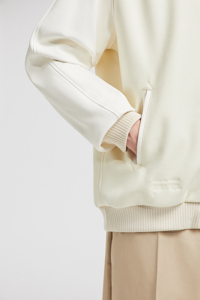 Moncler x FRGMT Loki Wool & Leather Varsity Jacket 8