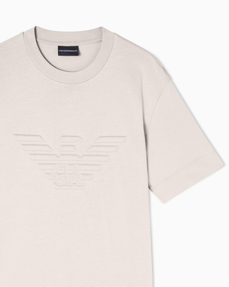 EMPORIO ARMANI HEAVY SINGLE JERSEY COTTON T-SHIRT outlook