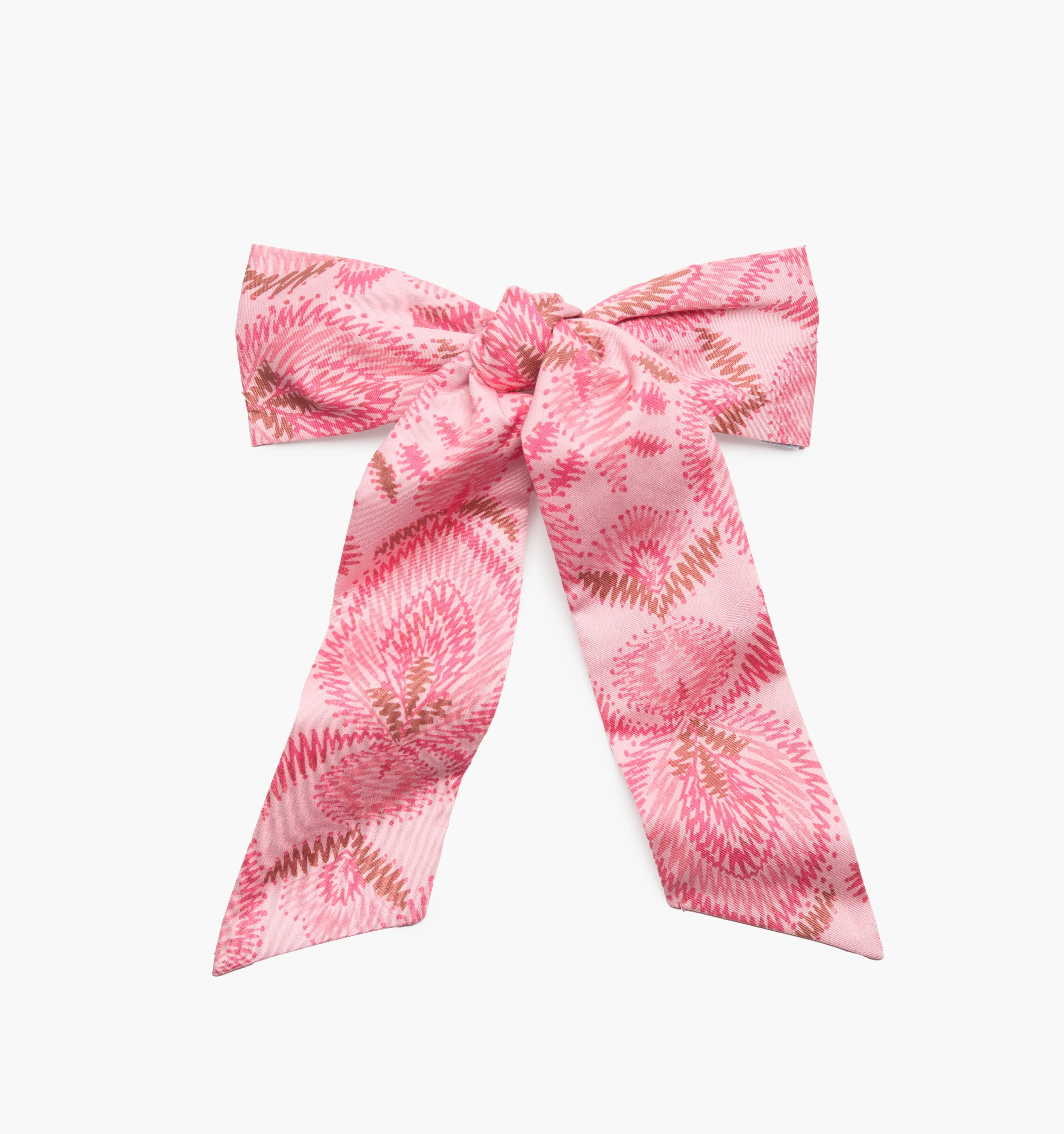 The Belle Bow - Pink Palm Ikat - 1