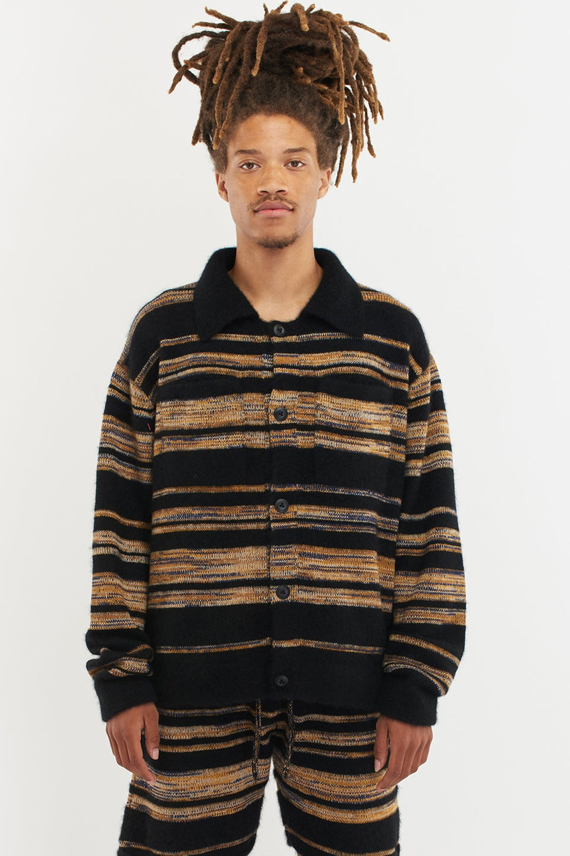 The Elder Statesman PHANTOM STRIPE BUTTON SHIRT outlook
