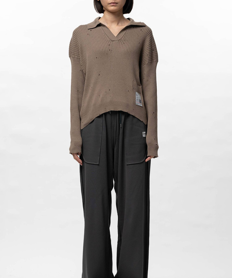 Distressed Knit Skipper Sweater 17