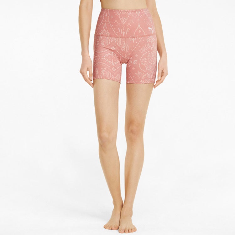 (WMNS) PUMA Studio Printed 5 Inch Training Legging Short 'Rosette' 521591-24 - 4