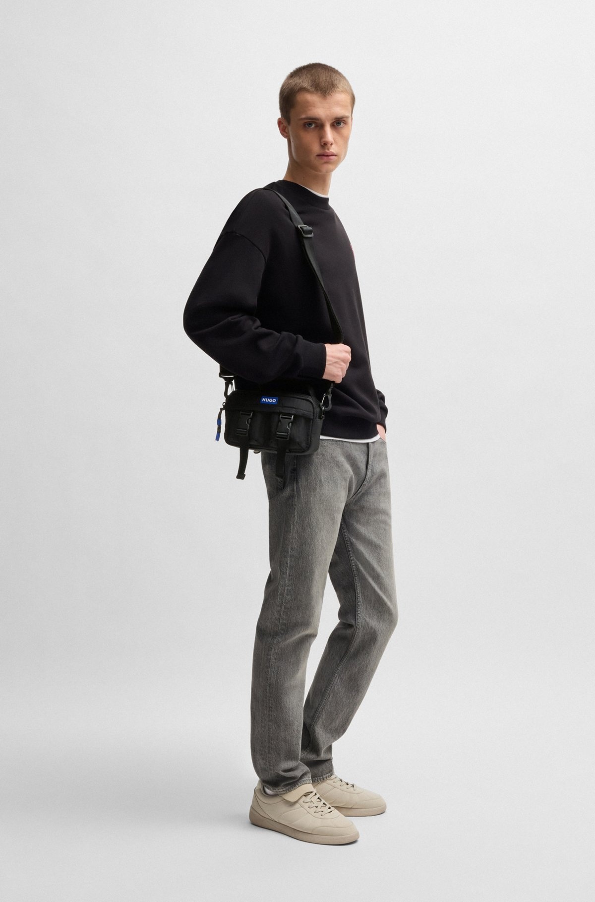 REPORTER BAG WITH BLUE LOGO LABEL - 3