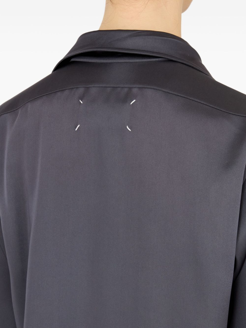 long-sleeved satin shirt - 7
