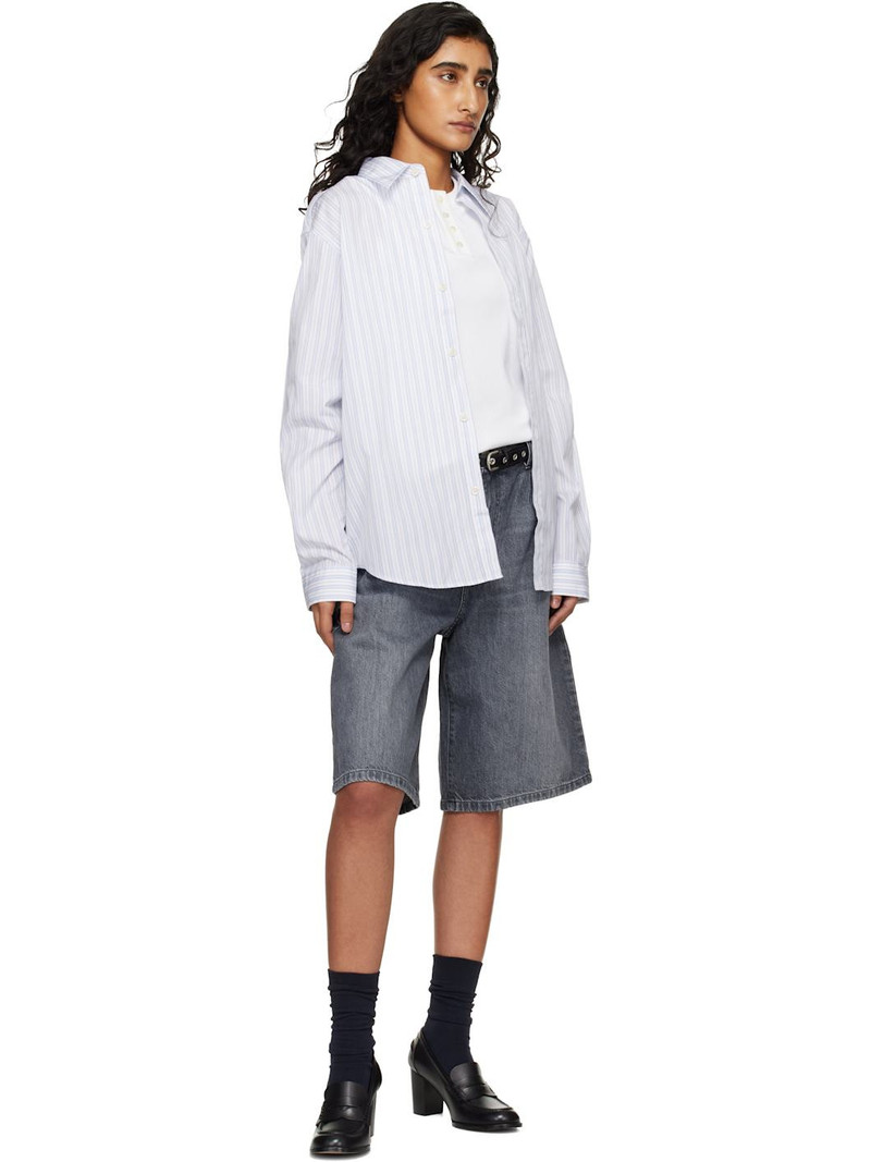 mfpen Gray Rivet Denim Shorts outlook