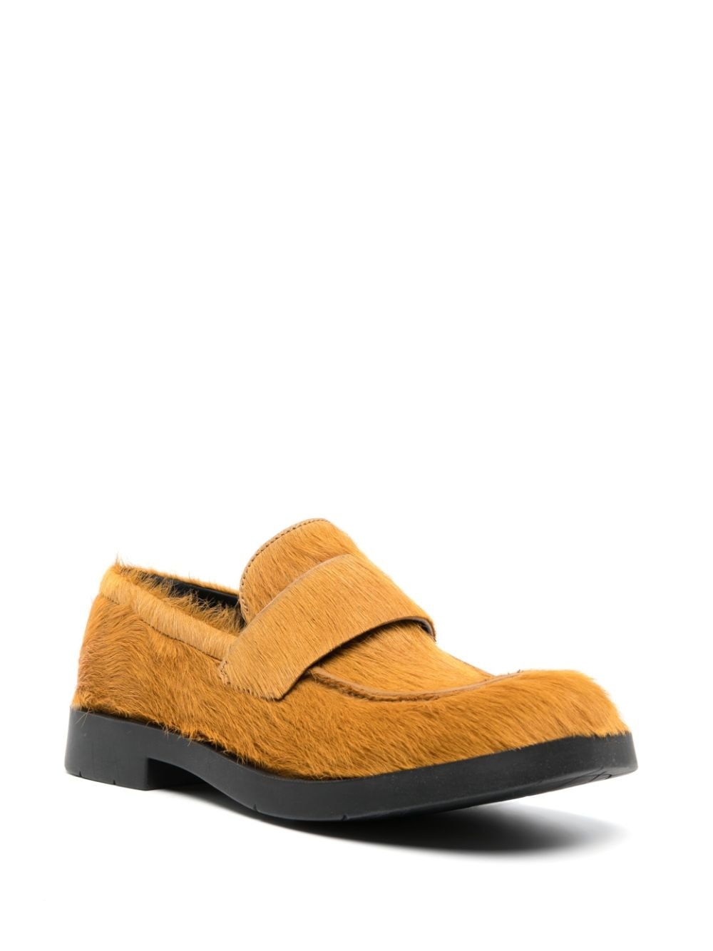 square-toe textured loafers - 2