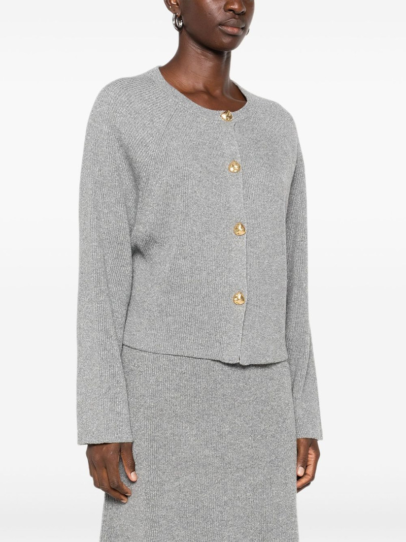 ribbed button-closure cardigan 3