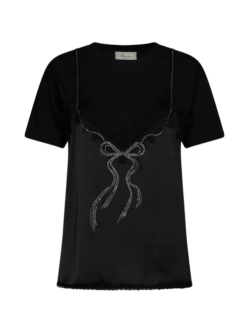 rhinestone-embellished T-shirt - 1