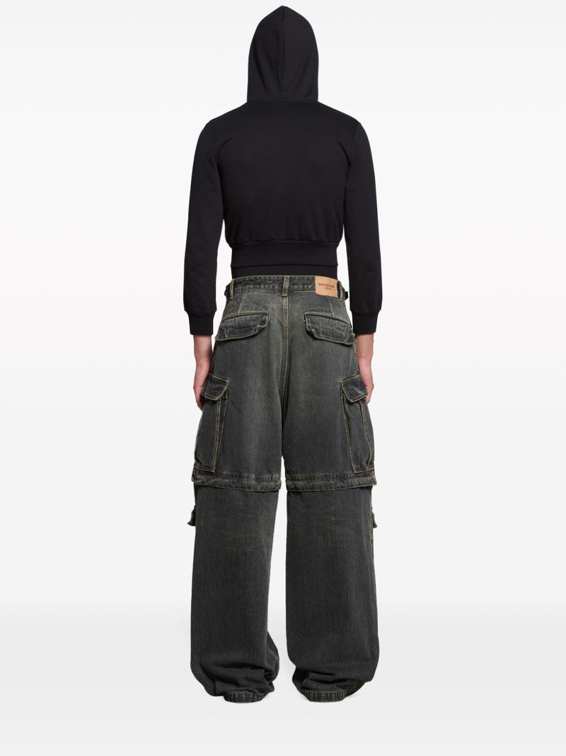 wide-leg cotton cargo jeans 4