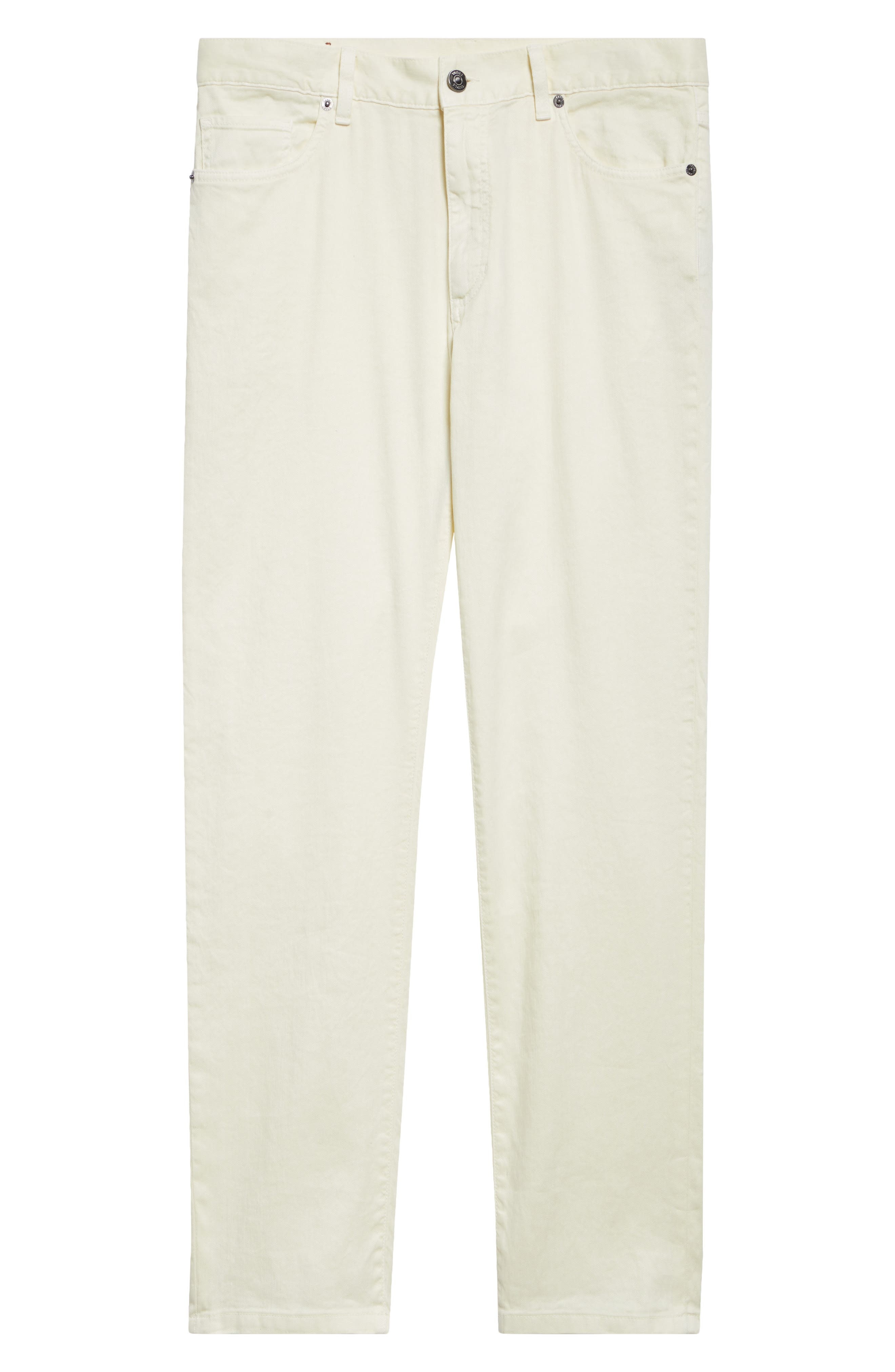 ZEGNA City Fit Stretch Jeans in Light Yellow Solid at Nordstrom - 6