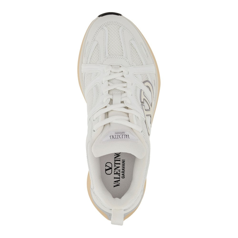 MESH AND LEATHER 'VLOGO EASYJOG' SNEAKERS - 4