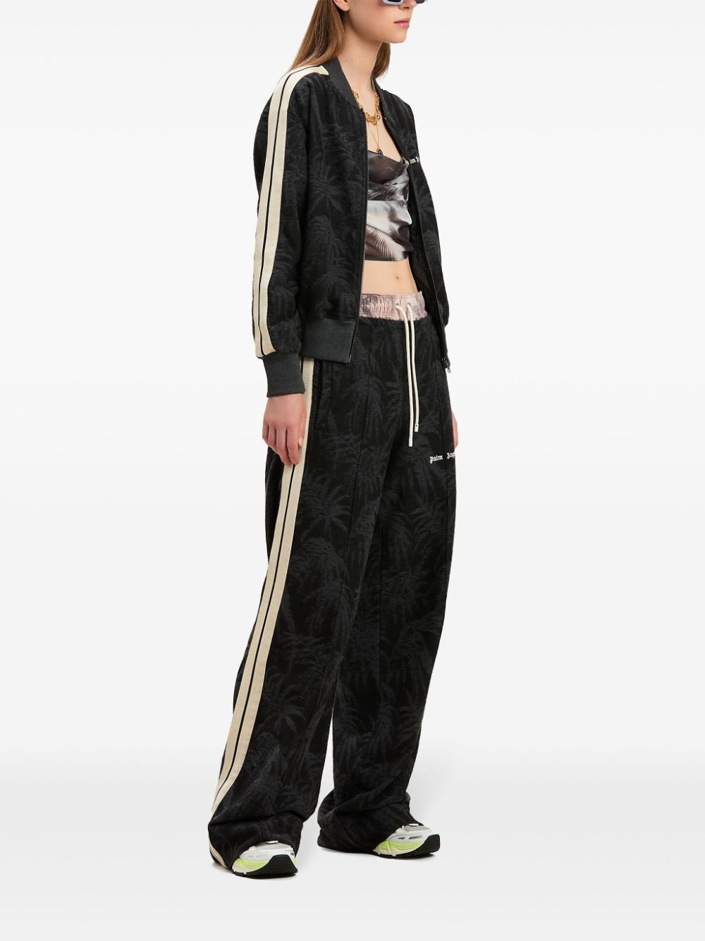 palms-jacquard track pants - 2
