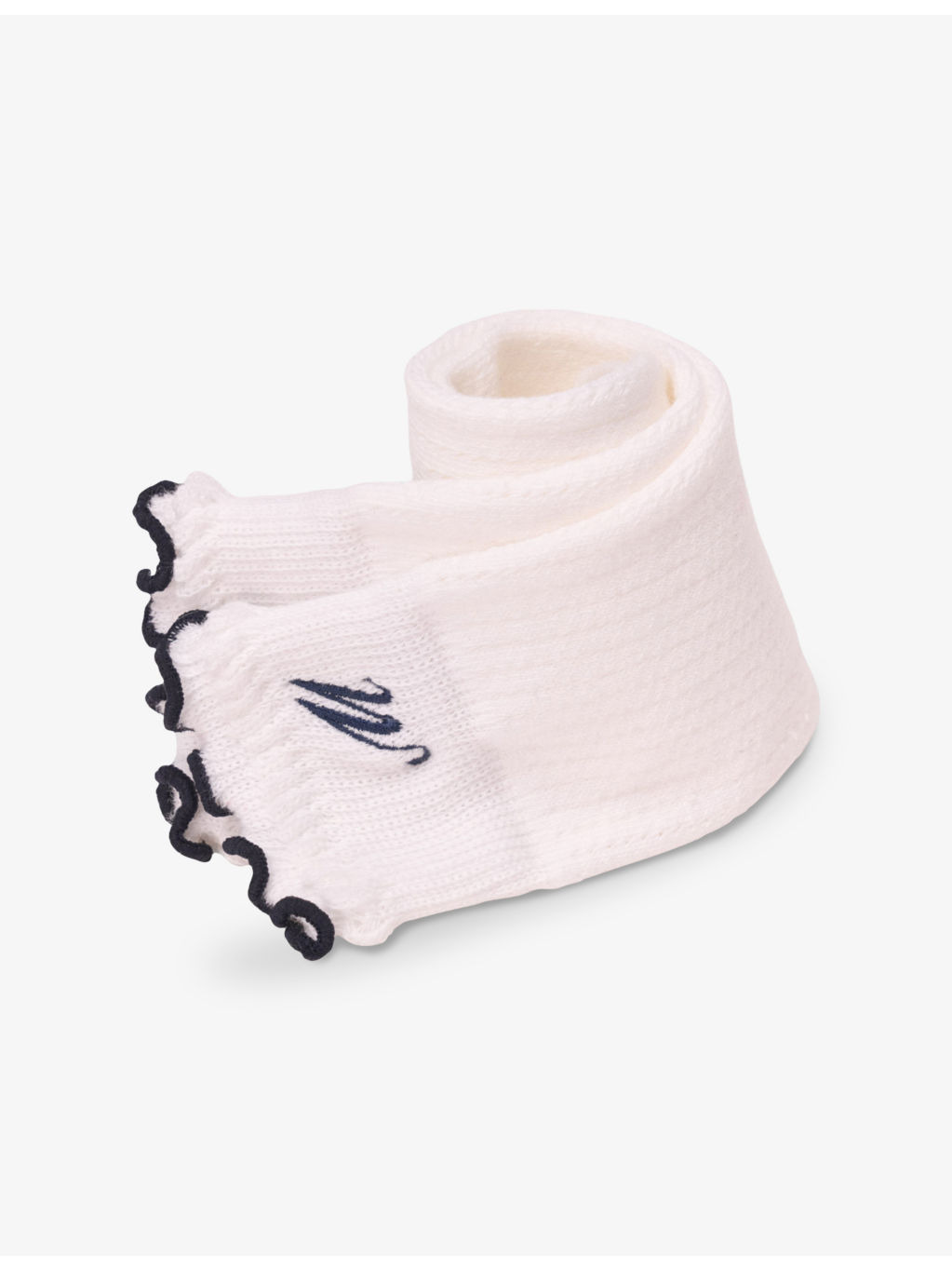Logo-Embroidered Pointelle Stretch-Cotton Socks - 4