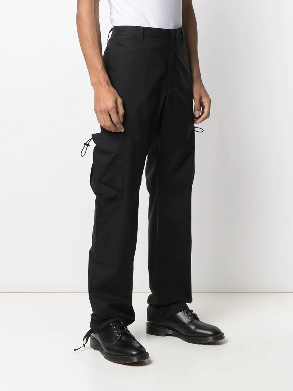 logo embroidery cargo pants - 3