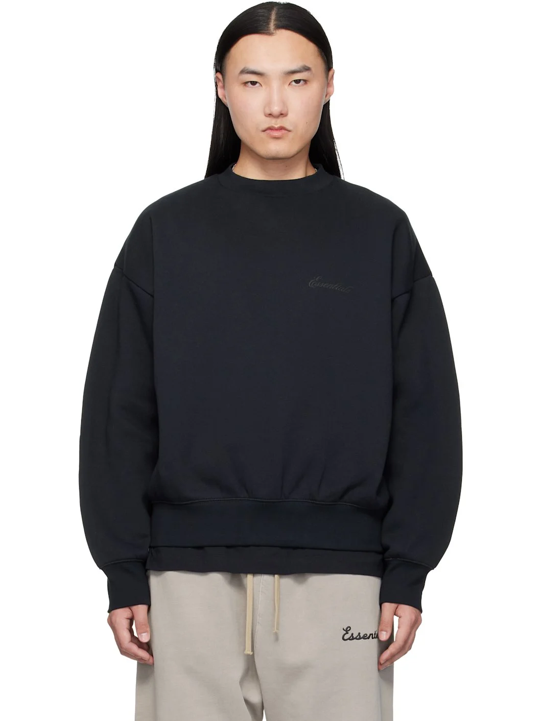 Black Classic Crewneck Sweatshirt - 1
