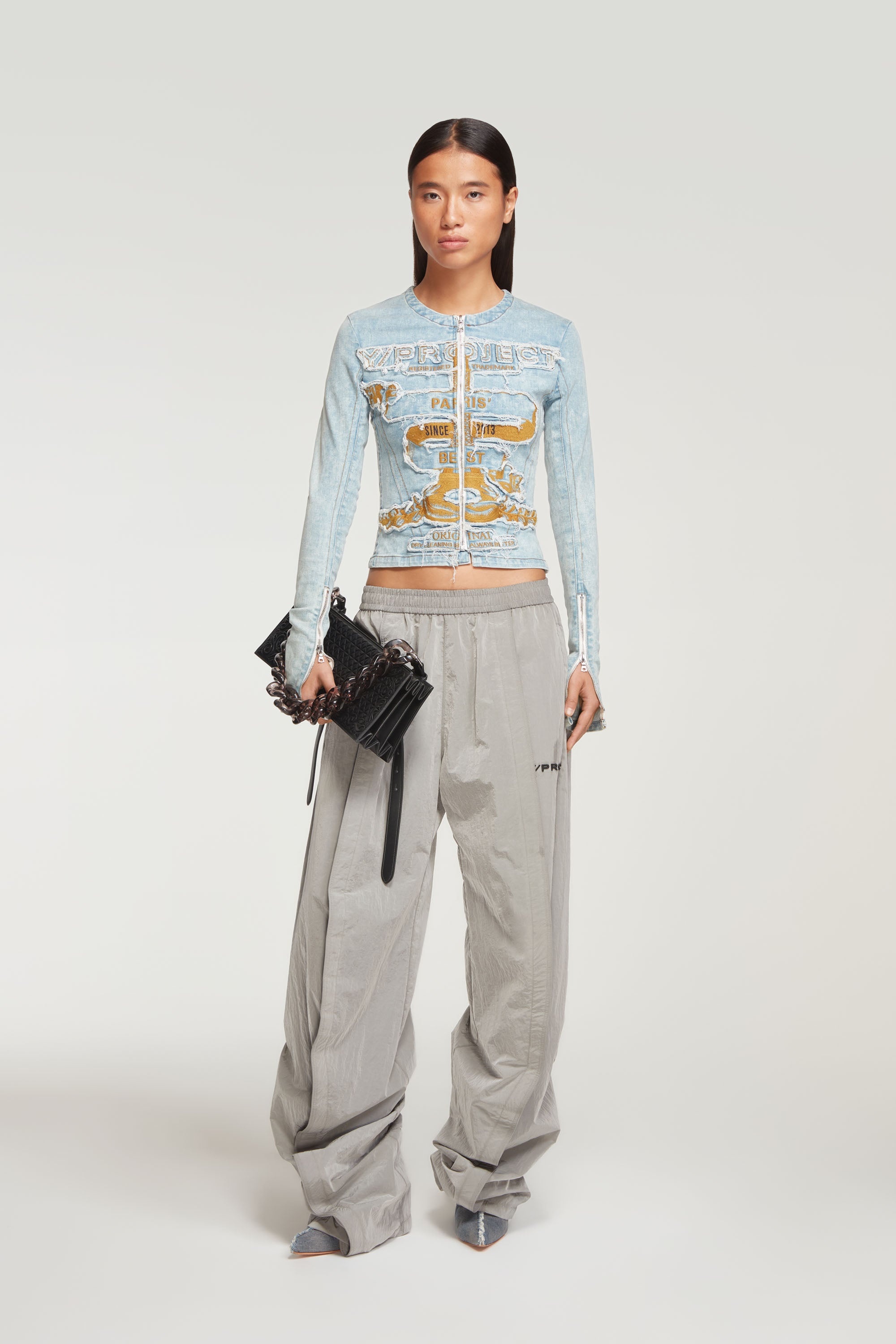 Fitted Paris' Best Zip Denim Jacket - 2