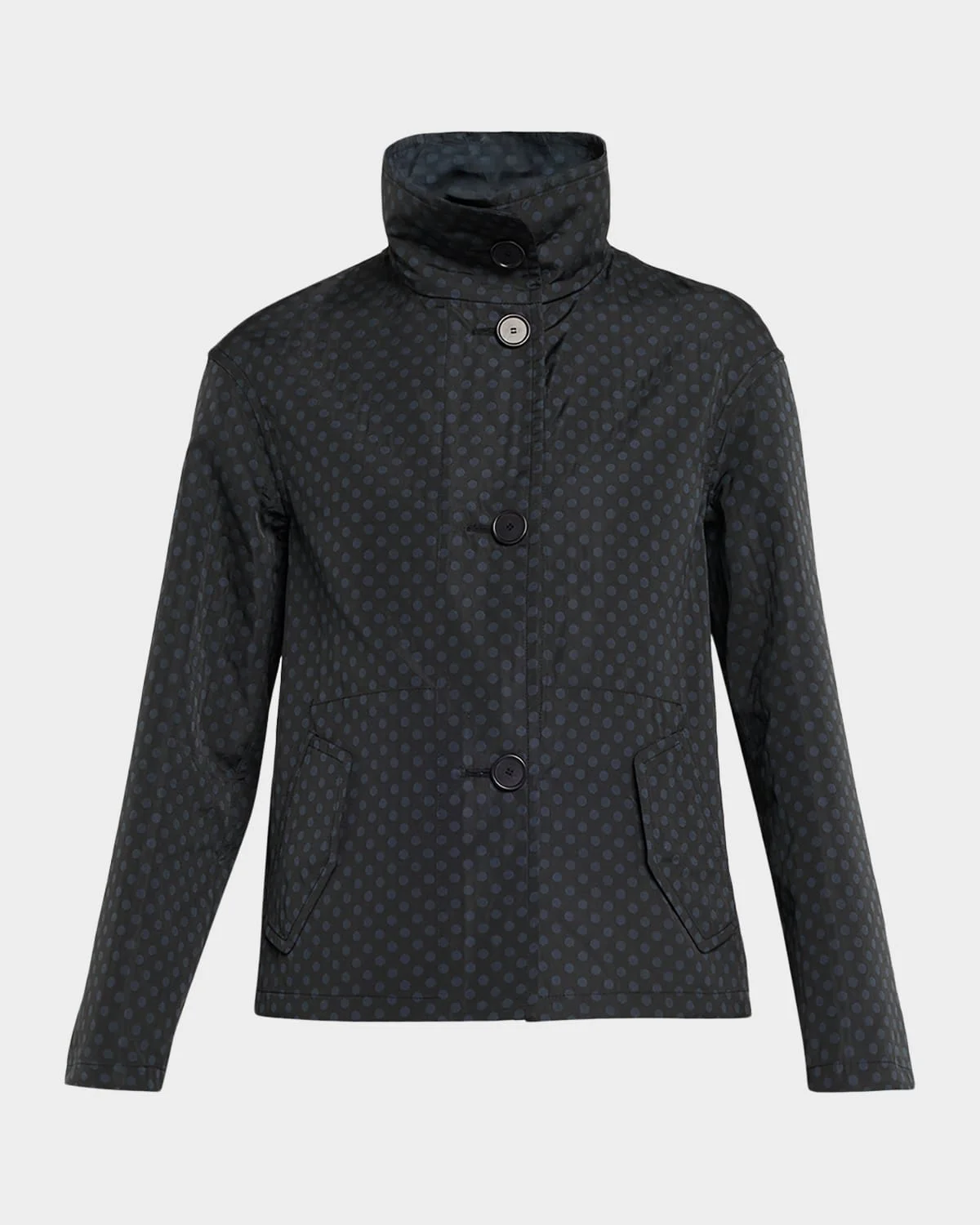 Polka-Dot Single-Breasted Jacket - 1