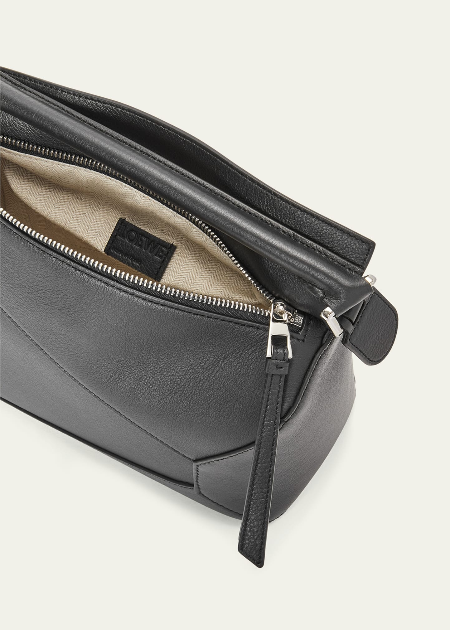Puzzle Edge Small Top-Handle Bag in Leather - 4