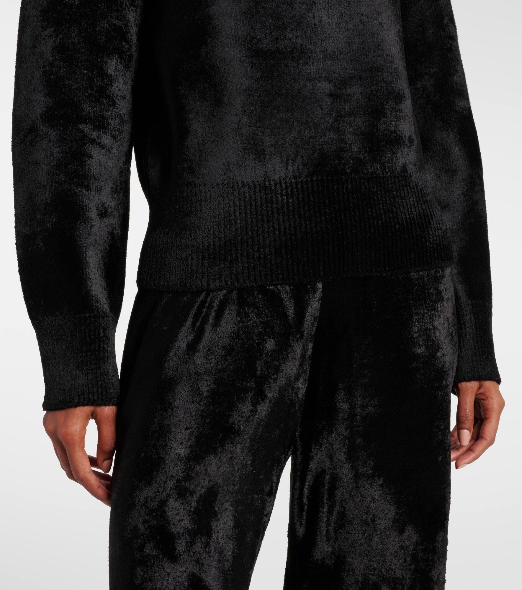 Wool-blend polo sweater - 5