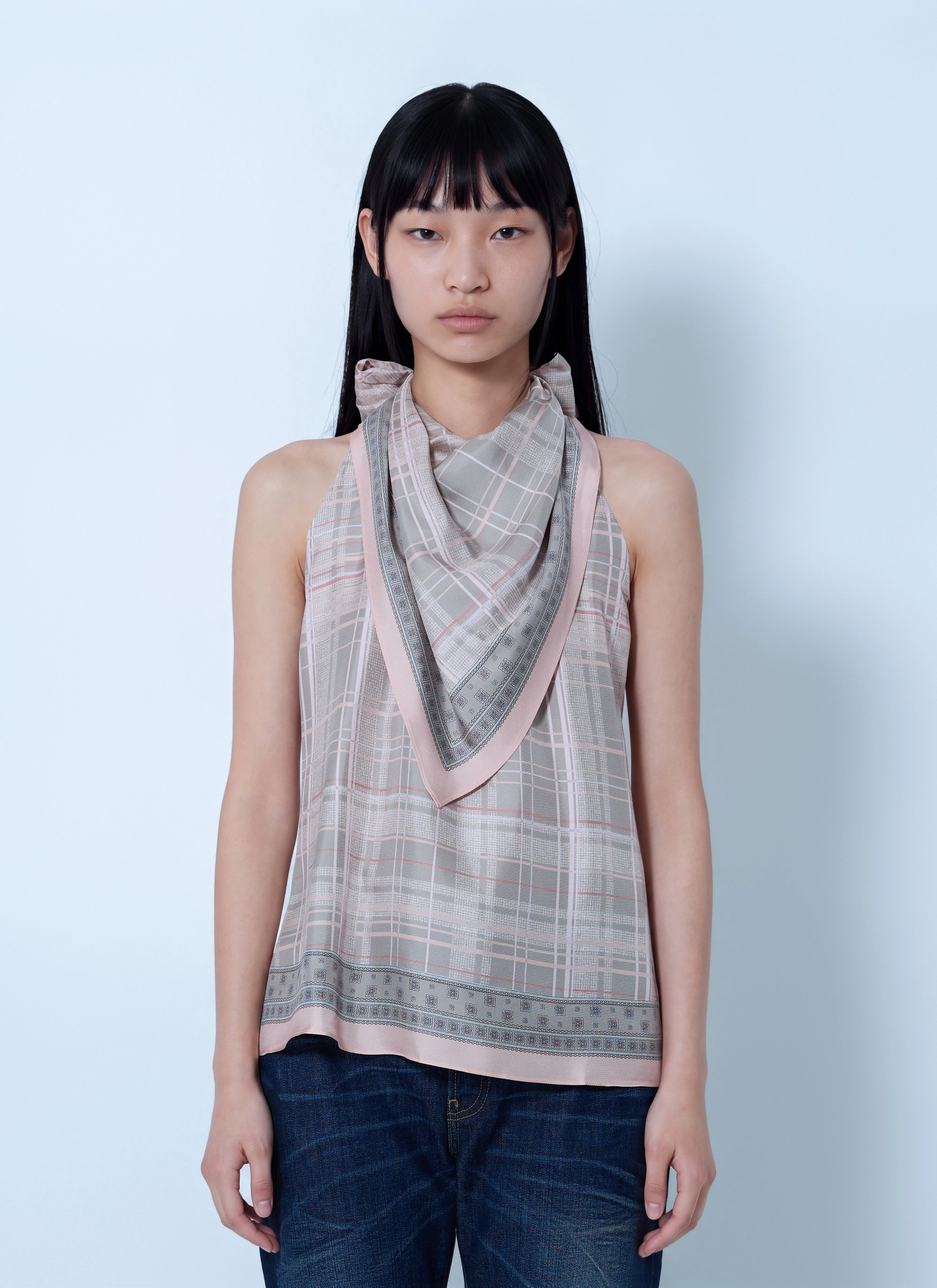 Acne Studios Women Silk Blouse With Scarf - 1