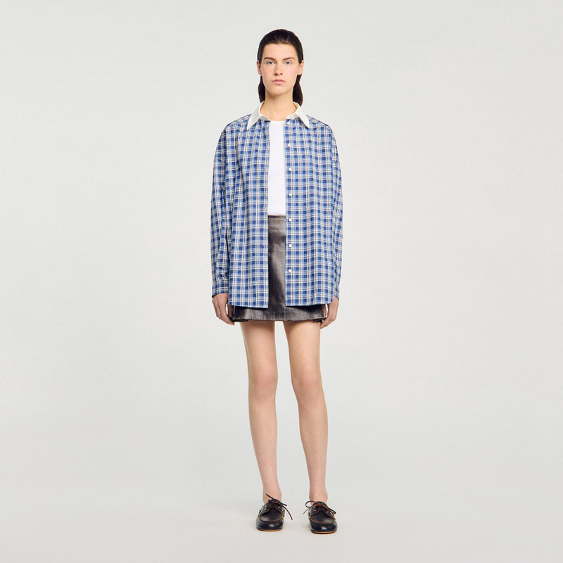 Sandro RHINESTONE CHECKERED SHIRT outlook