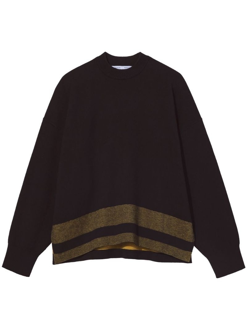 stripe-trim side-slit jumper - 1