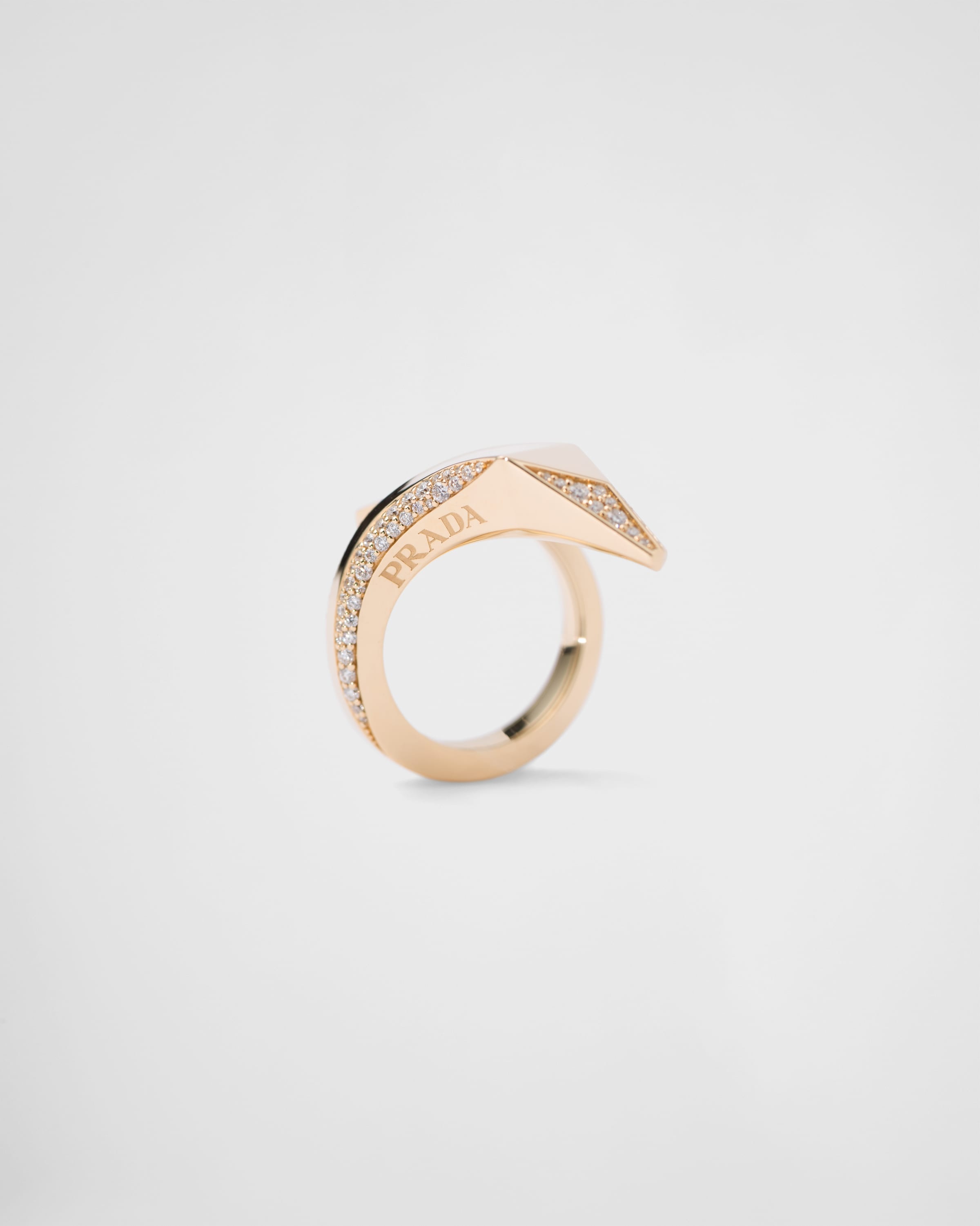 Eternal Gold snake ring in yellow gold and diamonds - 5