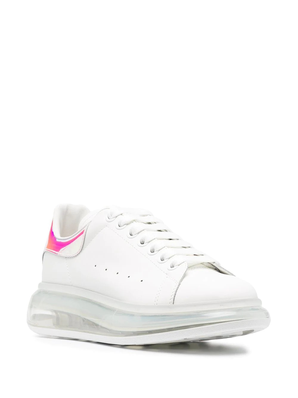 Oversize iridescent leather sneakers - 2