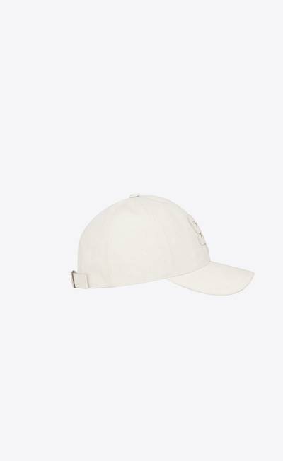 SAINT LAURENT sl baseball cap in cotton canvas outlook