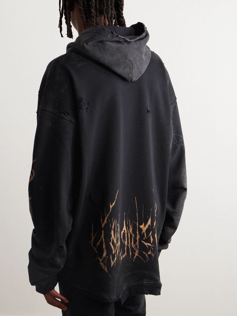 Oversize에 의하여 강화된 인쇄되는 면 Jersey Hoodie 3