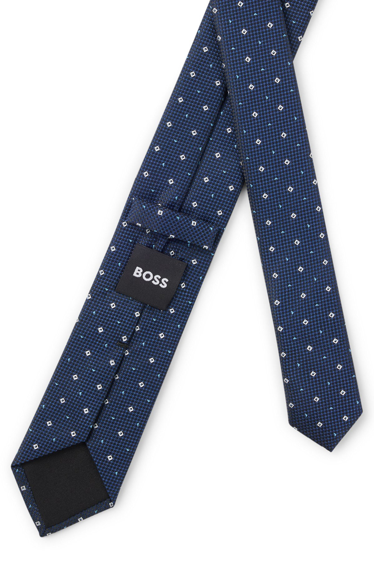 SILK-BLEND TIE WITH JACQUARD-WOVEN PATTERN - 5
