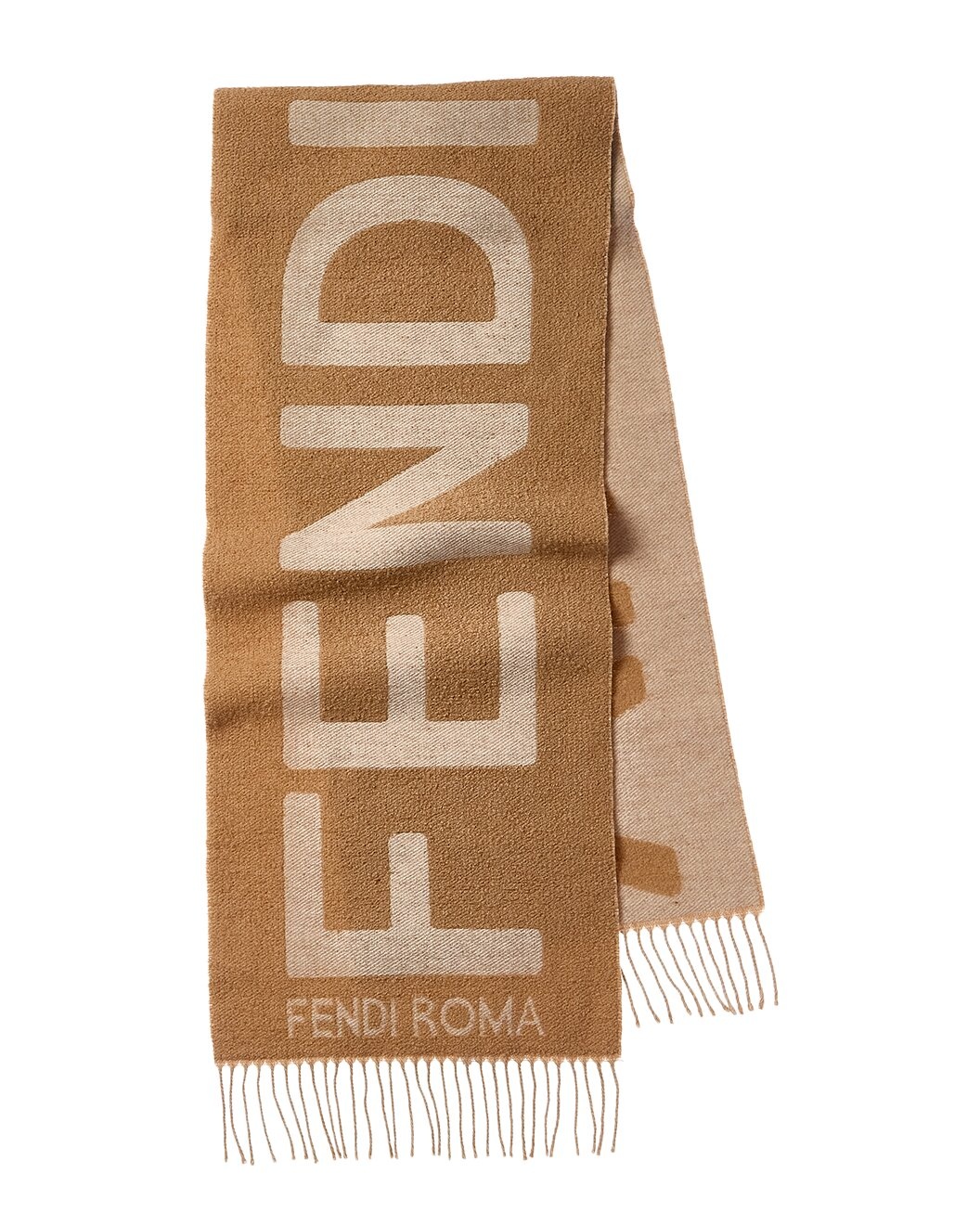 FENDI Logo Jacquard Wool & Alpaca-Blend Scarf - 2