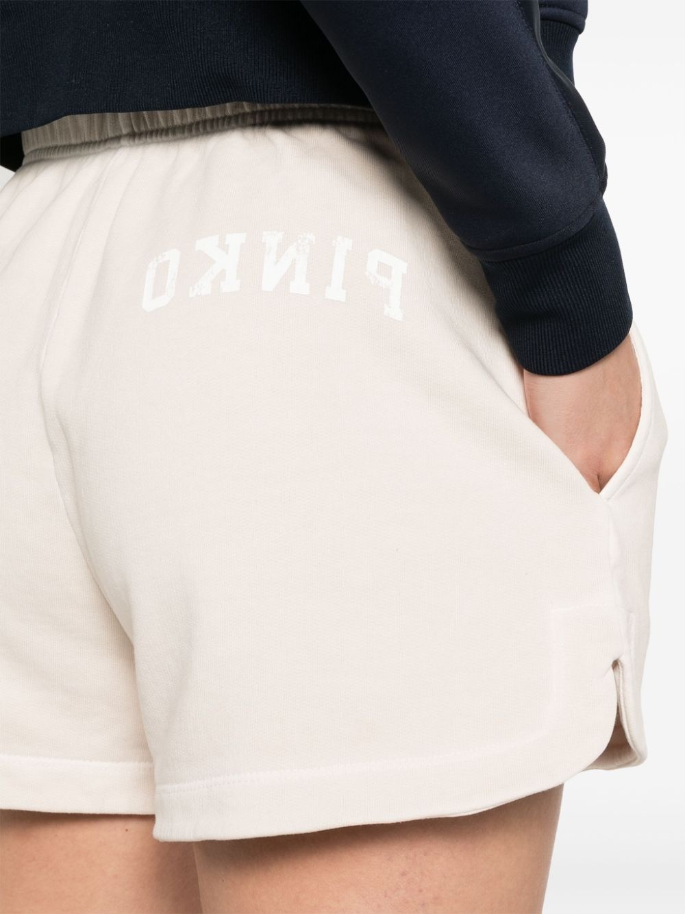 logo-print cotton shorts - 5