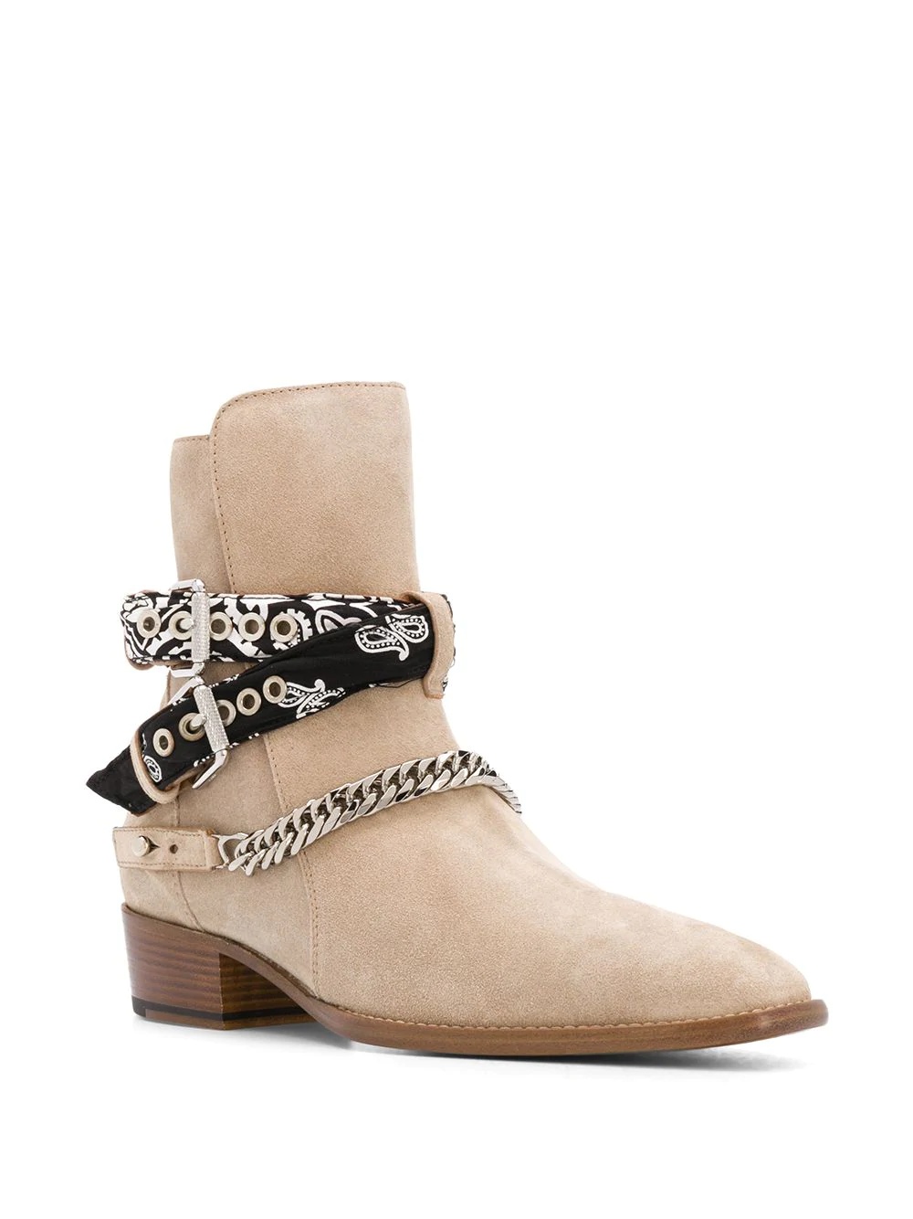 bandana buckle ankle boots - 2