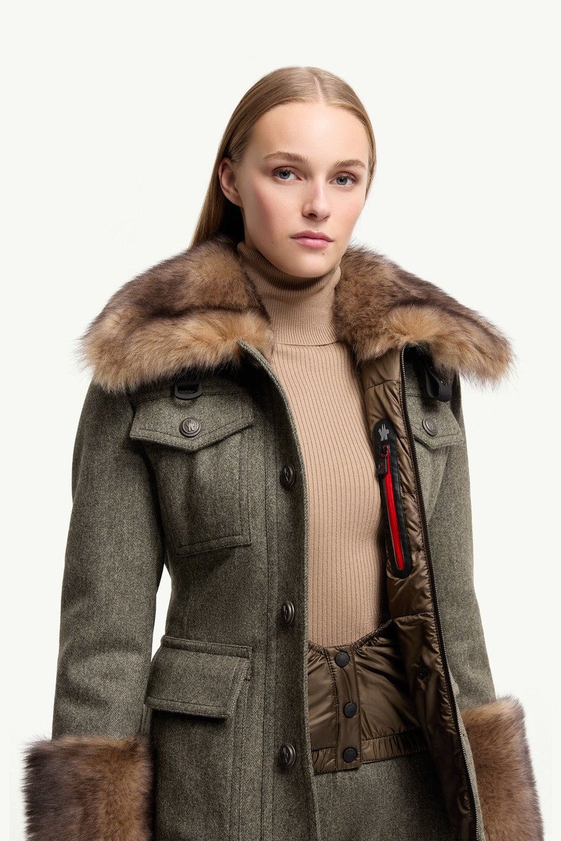 Devez Wool & Shearling-Trimmed Down Field Jacket 6