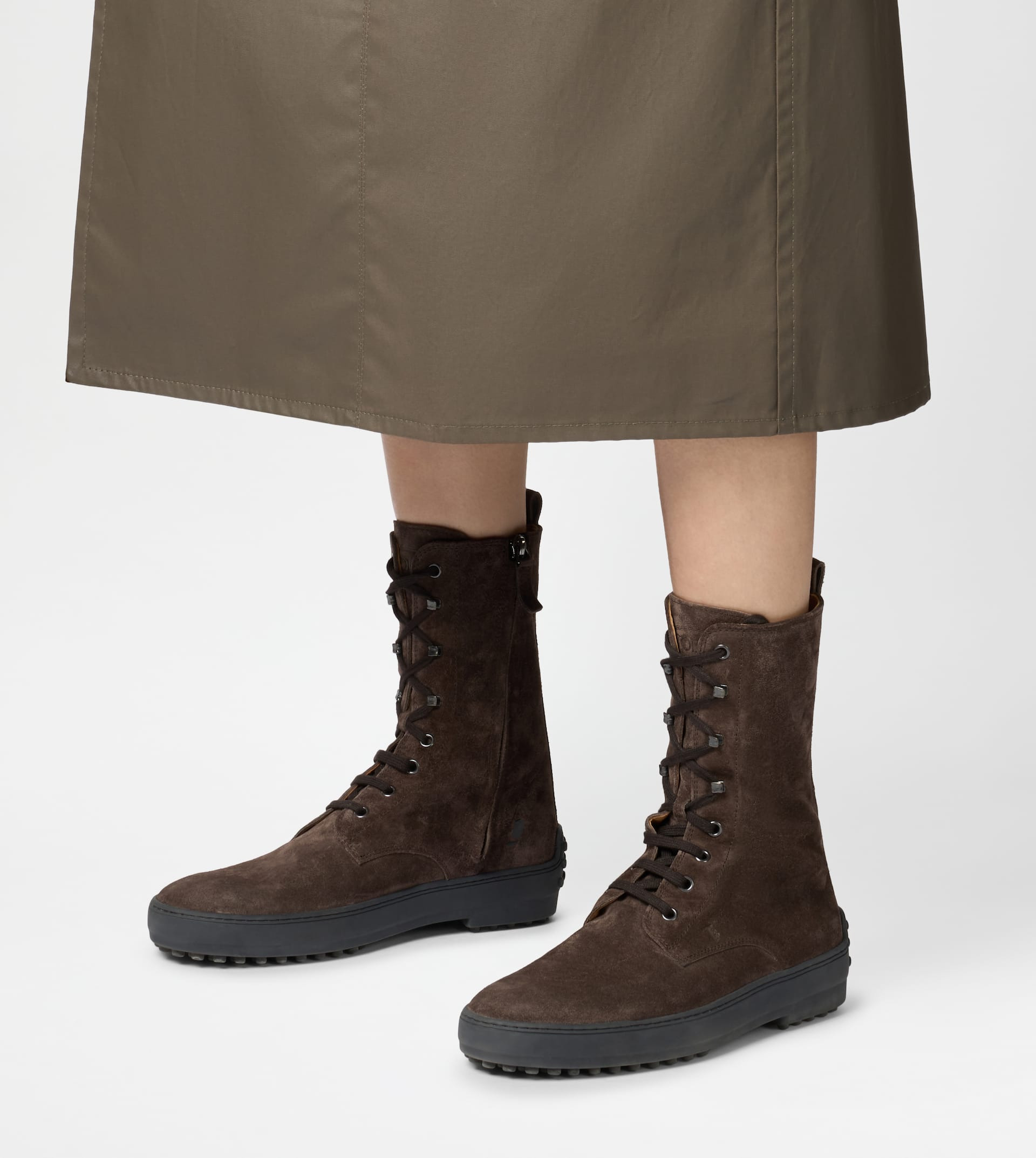 WINTER GOMMINO ANKLE BOOTS IN SUEDE - BROWN - 8