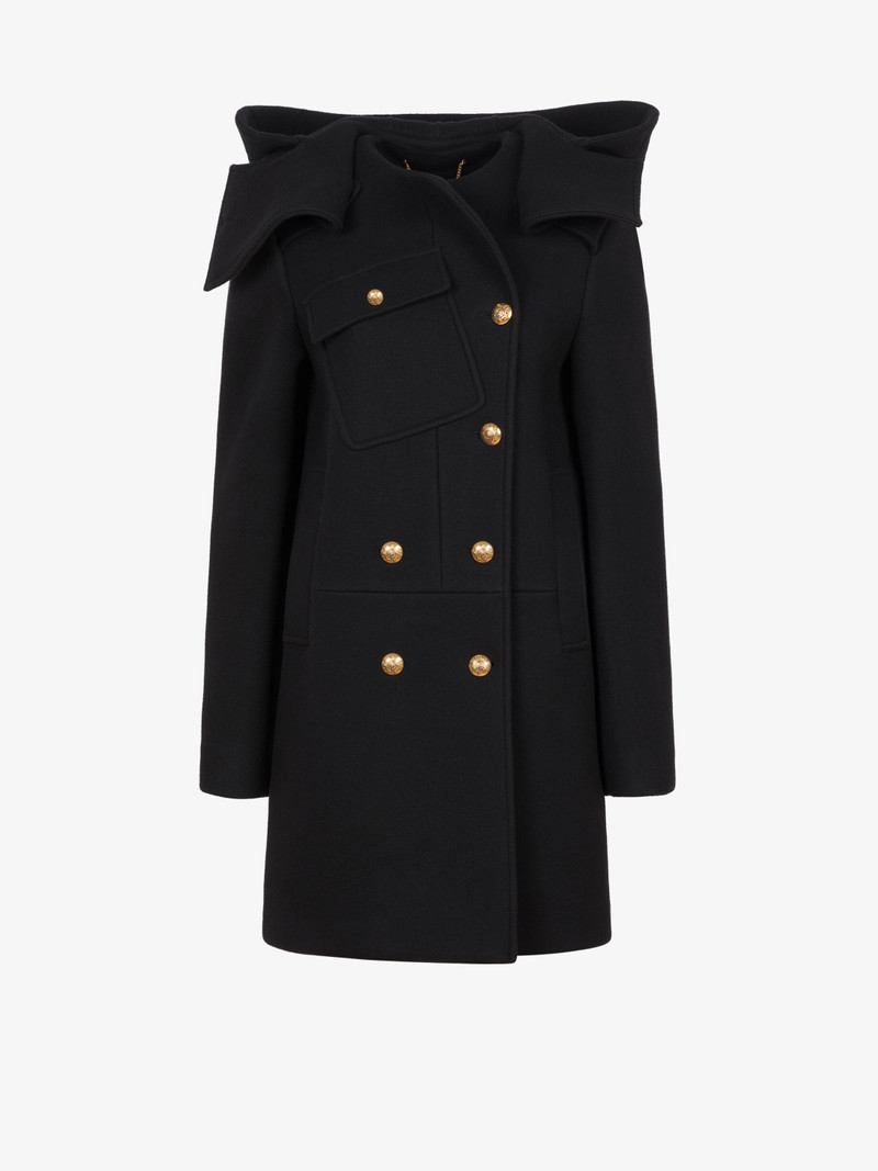 Hooded coat with 4G dagger buttons 8