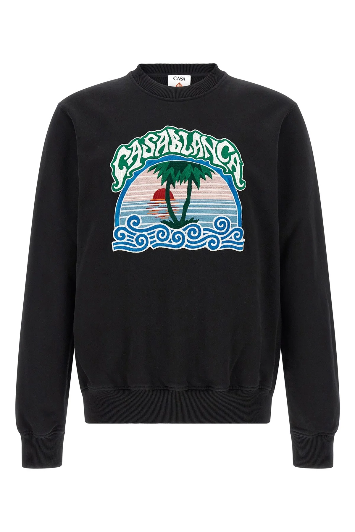 'Palm Tree Emblem' Embroidered Sweatshirt - 1