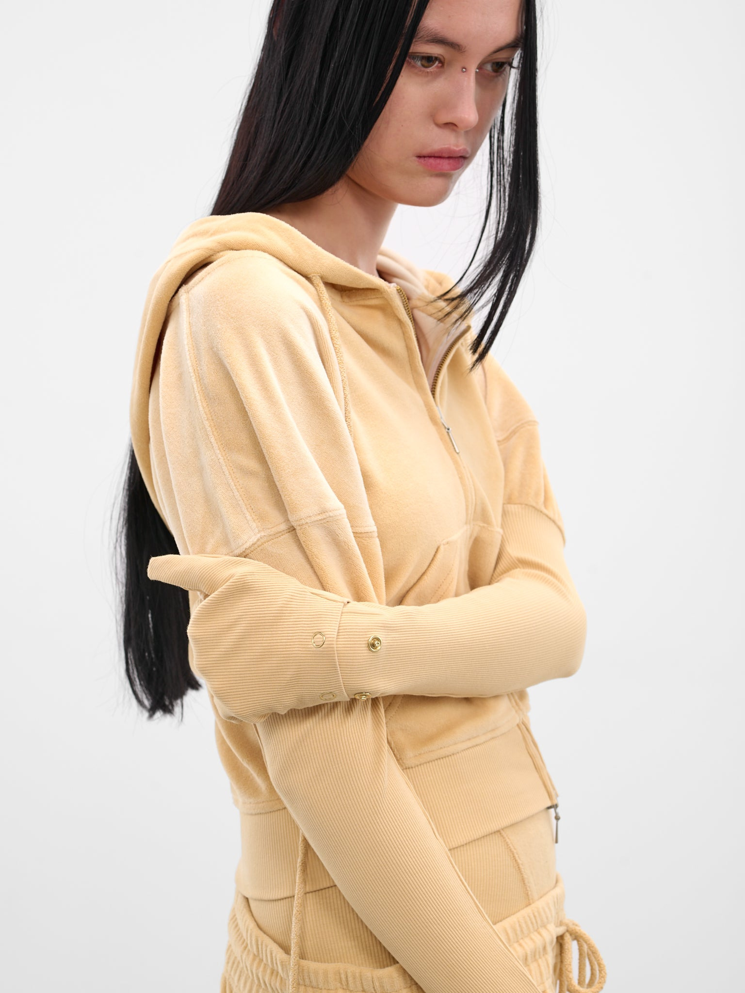 Blonde Oversized Paris Zip Hoodie - 5