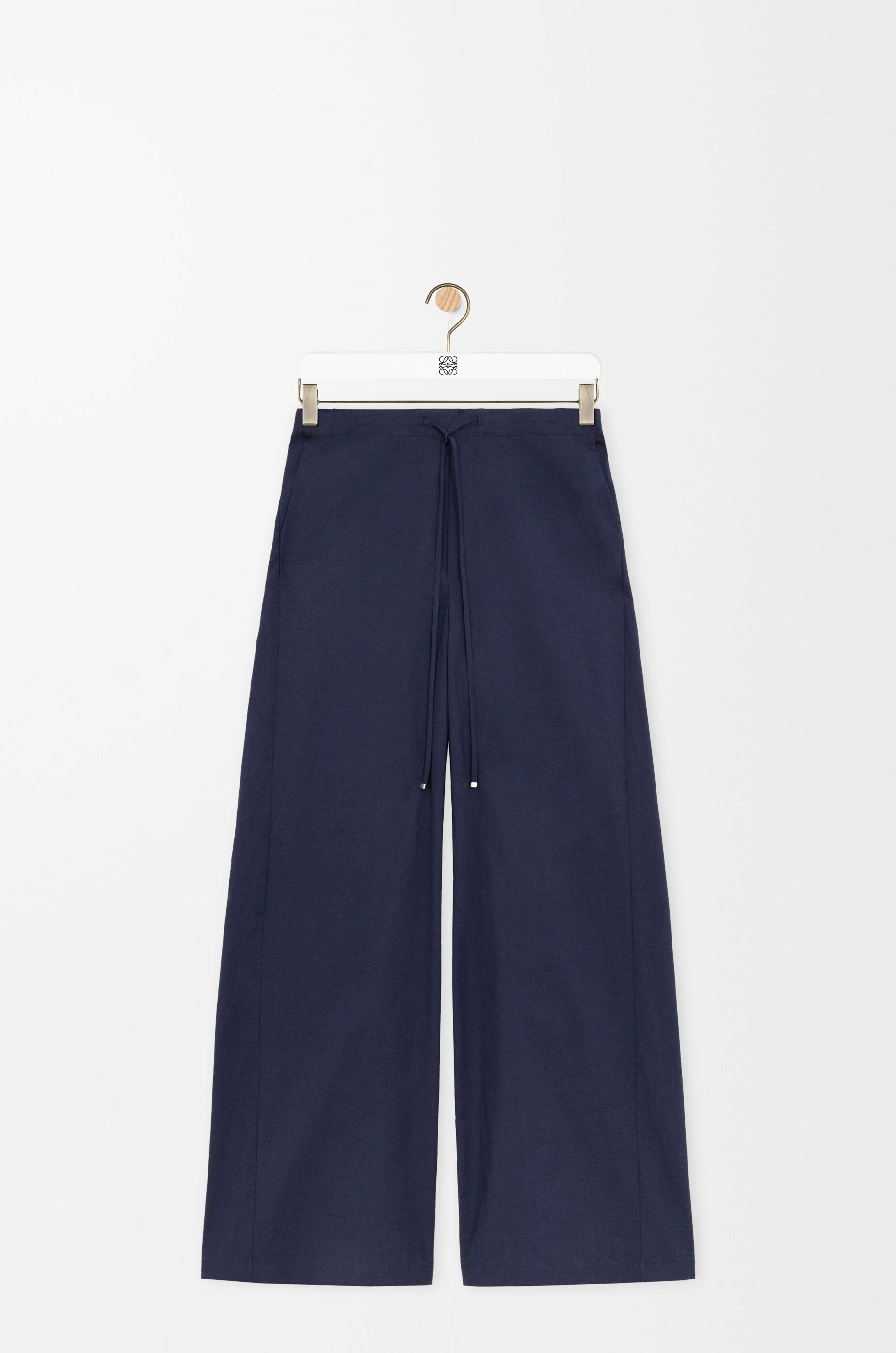 Drawstring trousers in cotton blend - 1