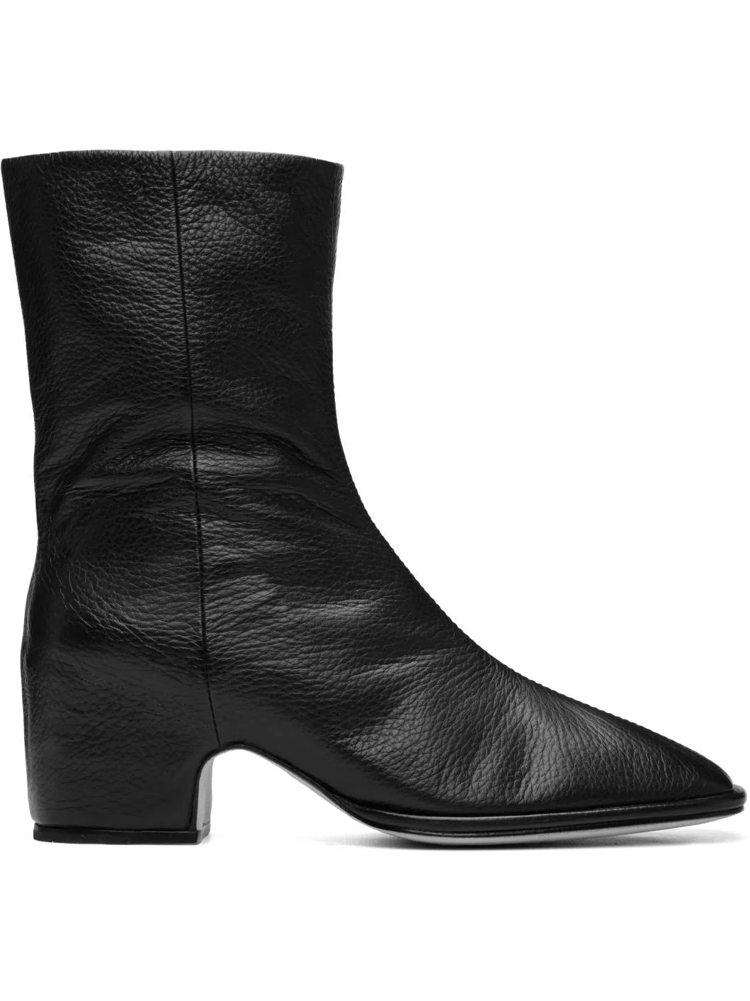 Black Square Arch Ankle Boots - 1