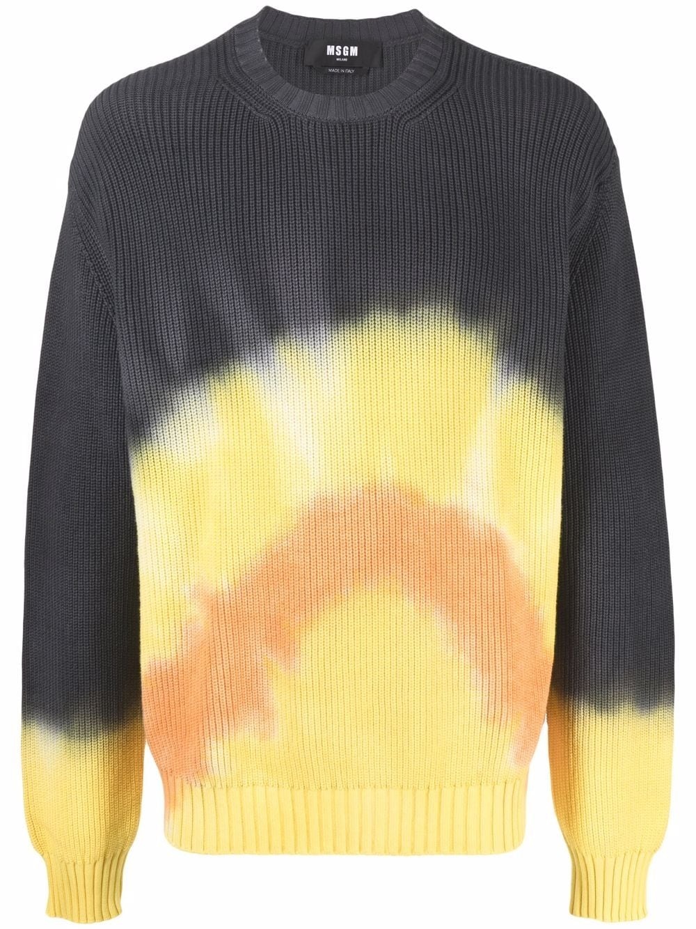 tie-dye print cotton sweater - 1