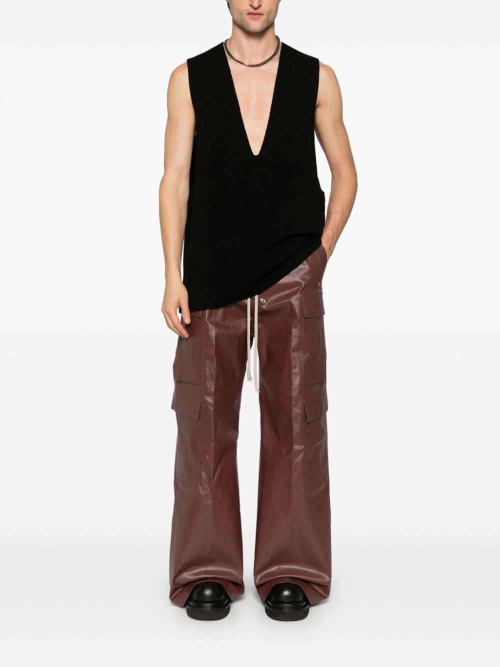 V Tank fine-knit vest - 2