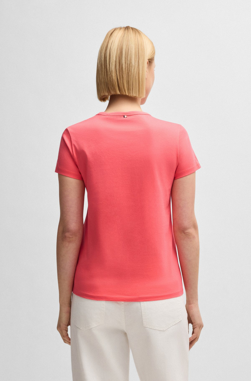 MERCERIZED-COTTON T-SHIRT WITH LOGO MOTIF 4