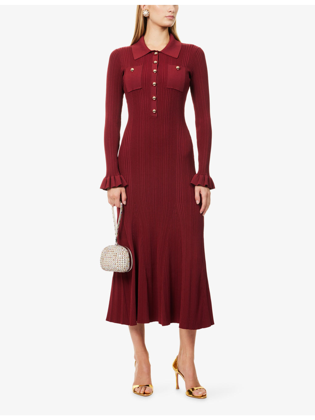 Ribbed Knit Midi Dress - 2