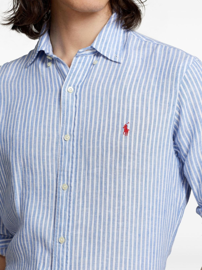 Polo Pony-embroidered linen shirt 5