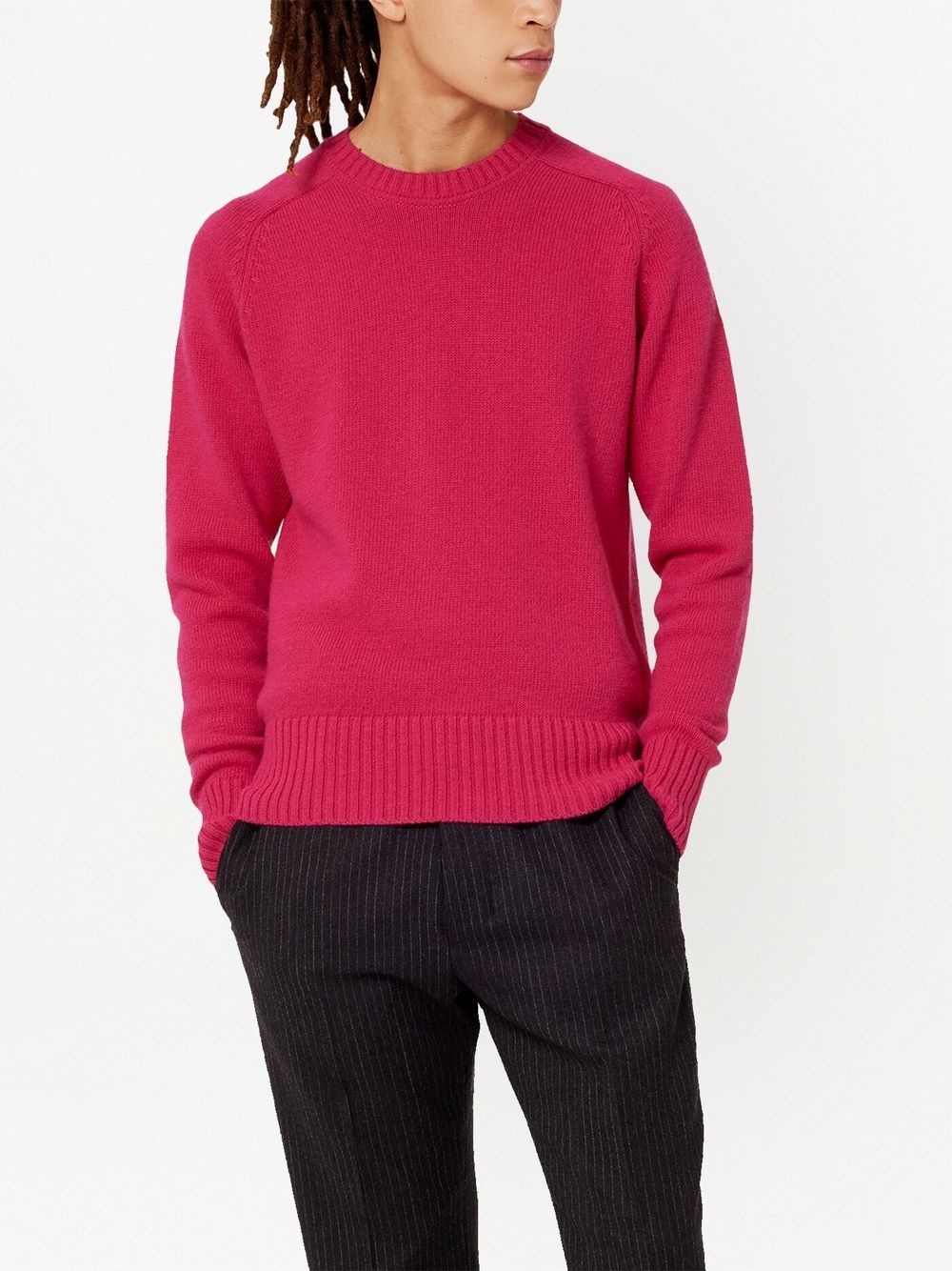 long-sleeved wool jumper - 3