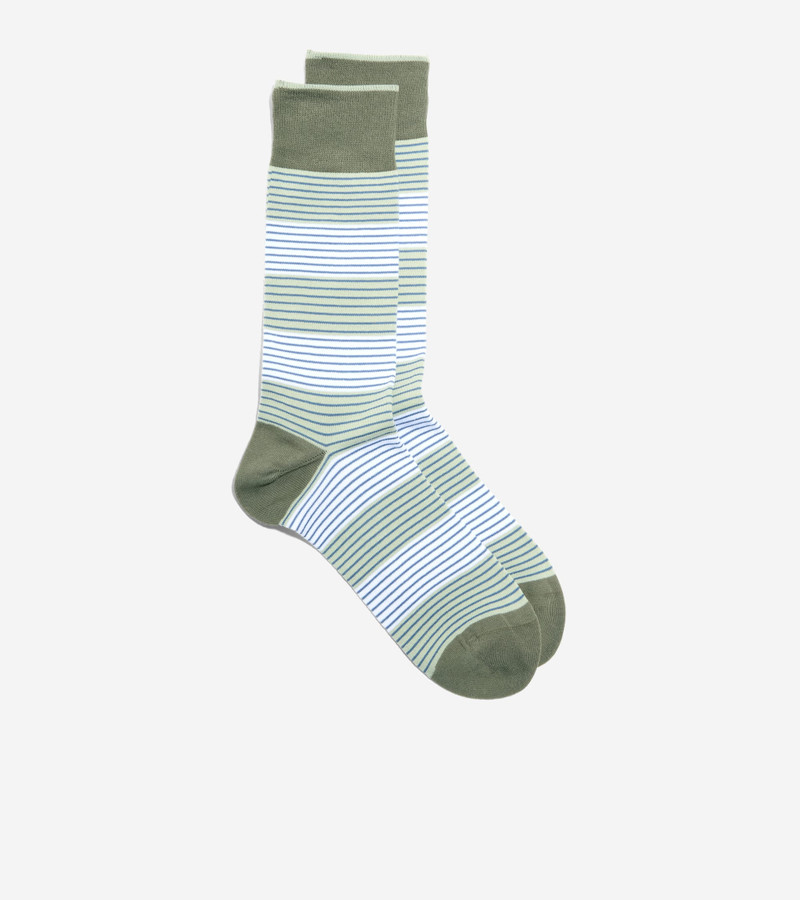 COLE HAAN Men's Multi Stripe Dress Crew Socks outlook