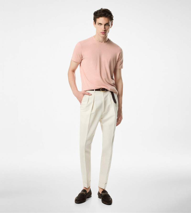 TOM FORD COTTON BLEND MELANGE CREW NECK T-SHIRT outlook